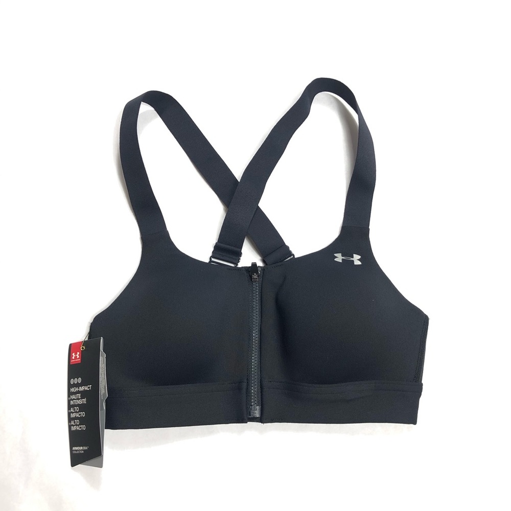 Under Armour Zip Front High-Impact Sport Bra Size 32A